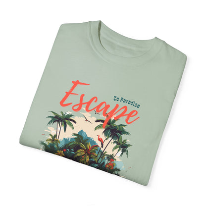 Escape Island Forest Unisex Garment-Dyed T-shirt