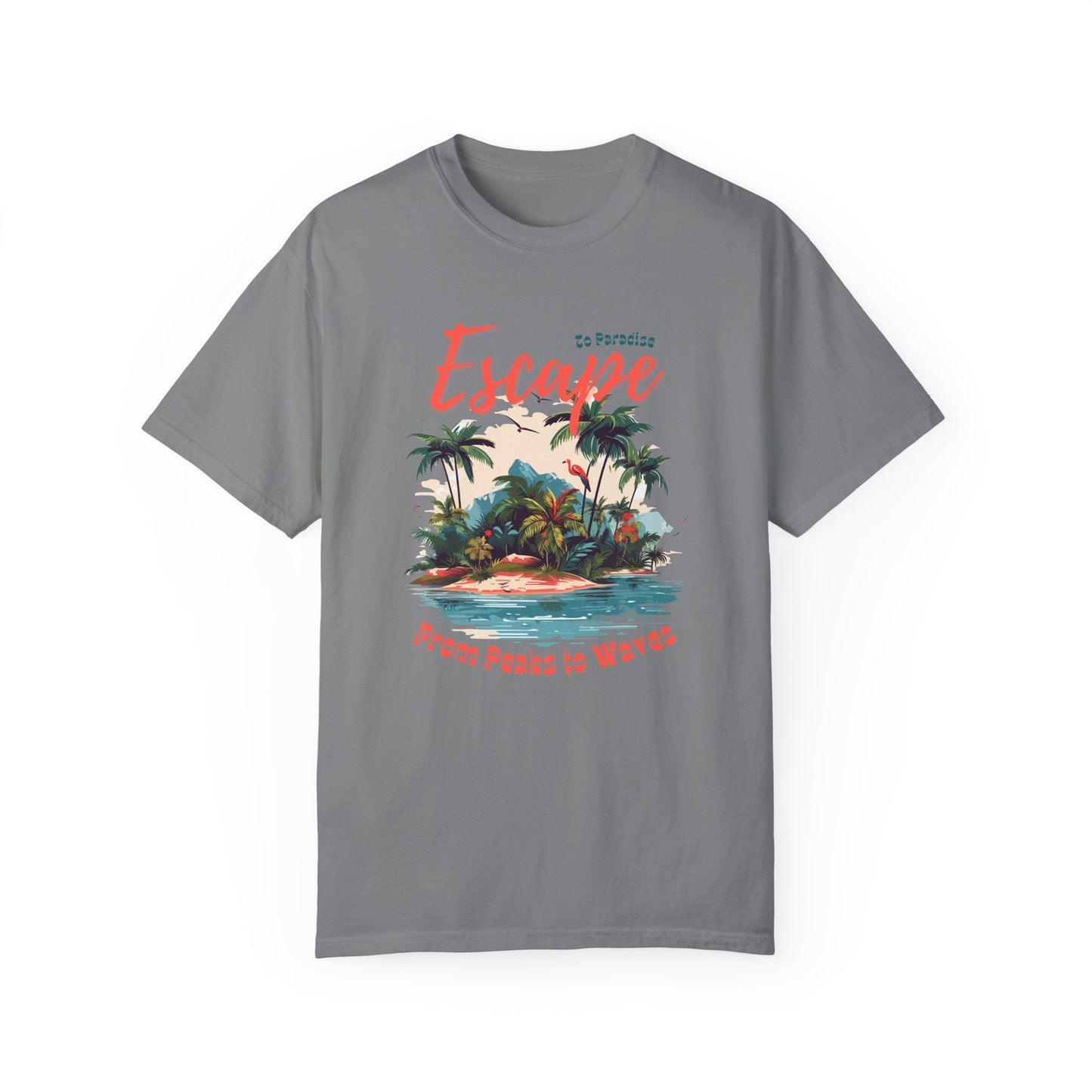 Escape Island Forest Unisex Garment-Dyed T-shirt