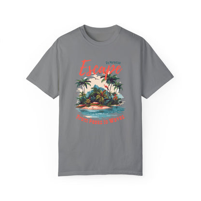 Escape Island Forest Unisex Garment-Dyed T-shirt