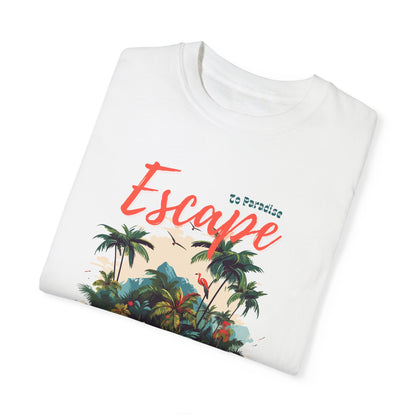 Escape Island Forest Unisex Garment-Dyed T-shirt