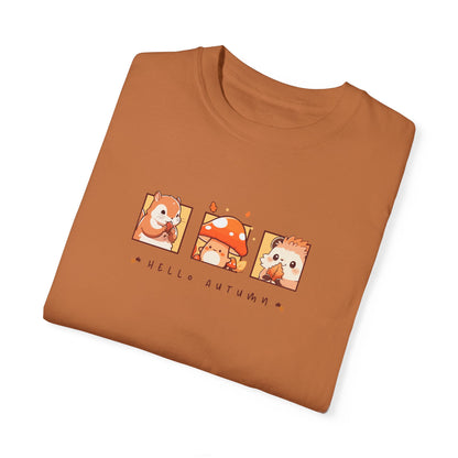 Hello Autumn Unisex Garment-Dyed T-shirt