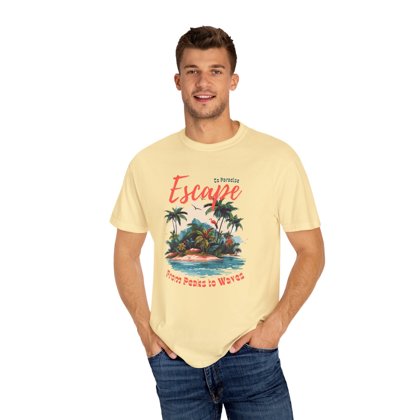 Escape Island Forest Unisex Garment-Dyed T-shirt