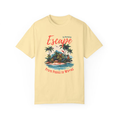 Escape Island Forest Unisex Garment-Dyed T-shirt