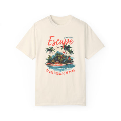 Escape Island Forest Unisex Garment-Dyed T-shirt