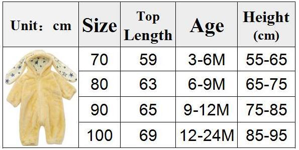 Baby Girl Bunny Jumpsuit Lazy Zipper Newborn Hooded Pajamas