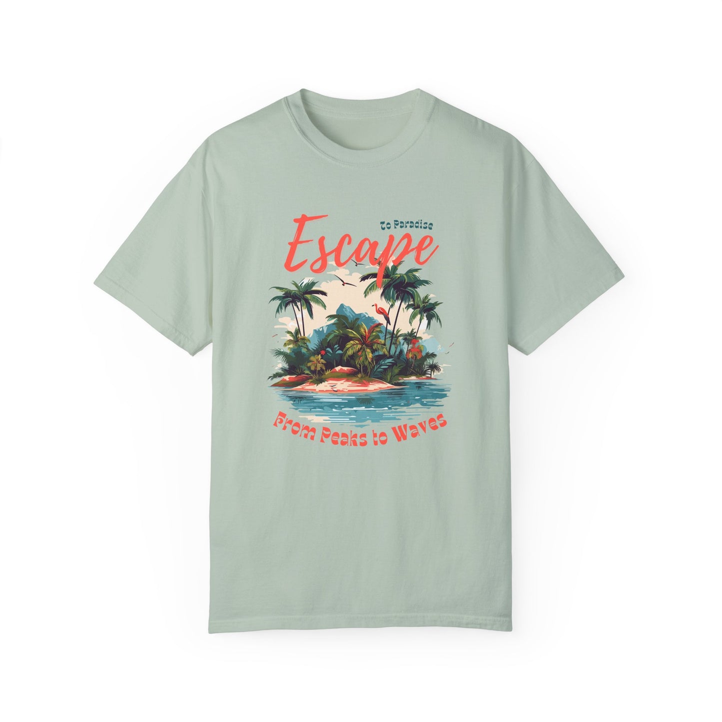 Escape Island Forest Unisex Garment-Dyed T-shirt