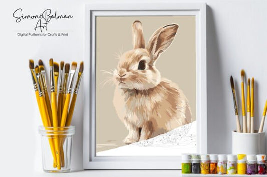 CUTE RABBIT PAINT BY NUMBER