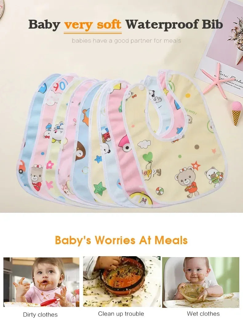Baby Bibs for Children Waterproof Babys Bib Newborn Water Uptake Bibs Burp Cloths Things for Baby Stuff Feeding Boy Girl