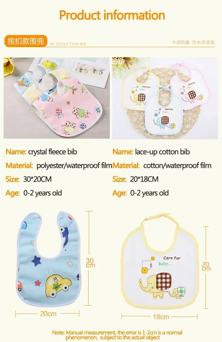 Baby Bibs for Children Waterproof Babys Bib Newborn Water Uptake Bibs Burp Cloths Things for Baby Stuff Feeding Boy Girl