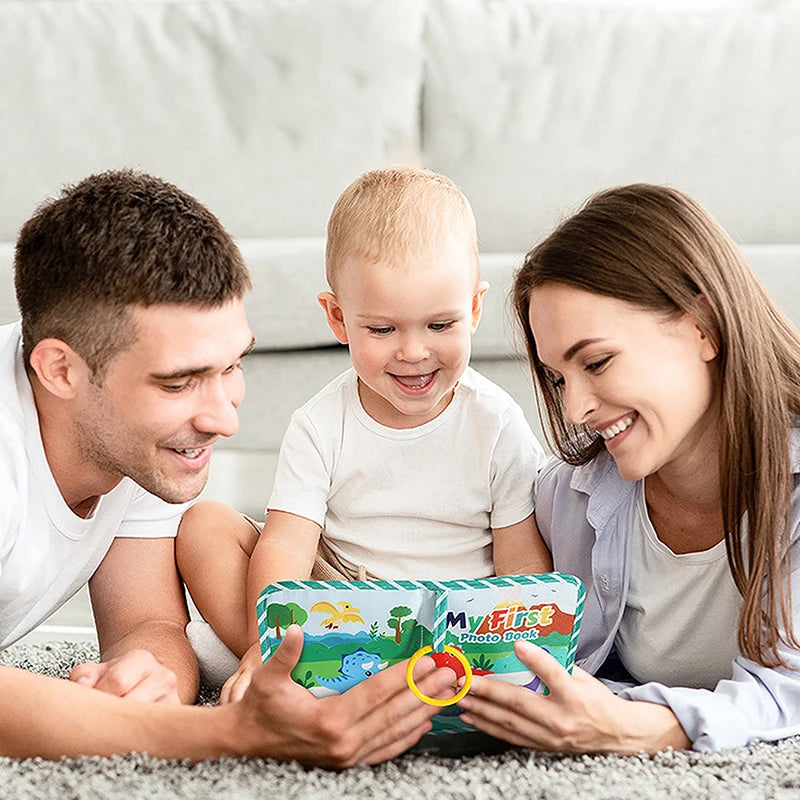 Baby Photo Album, Baby Photo Album Holds Pictures My First Soft Cloth Family Photos Book With Removable Hook